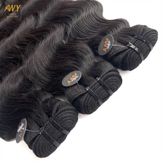 Raw Hair Double Drawn Nutual Wave Bundles