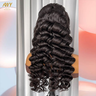 Cambodian Hair 13x4 frontal Loose Deep Wave   200%Density Wig