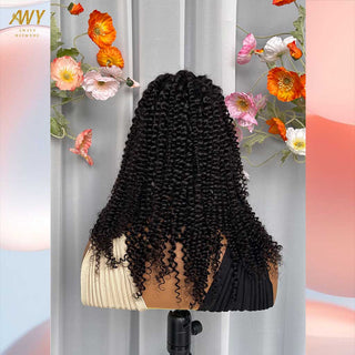 Cambodian Hair  5x5 Closure Kinky Curly  200% Density Wig