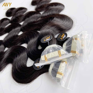 Raw  Hair Body Wave Tape Ins Extensions