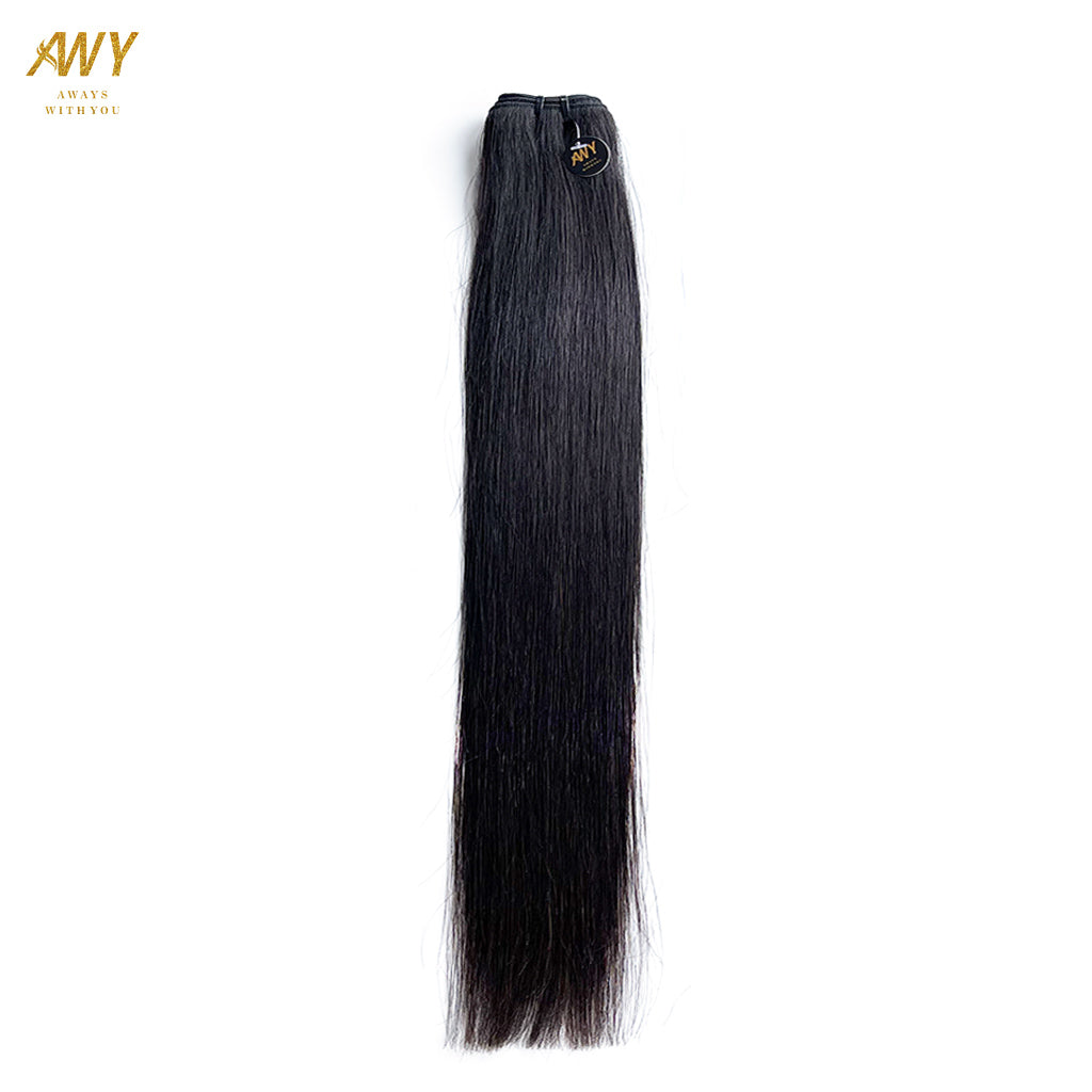 Raw Hair Double Drawn  Straight Bundles