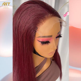 Color hair  6x6 Closure Straight  200% density Wig (＃９９J）