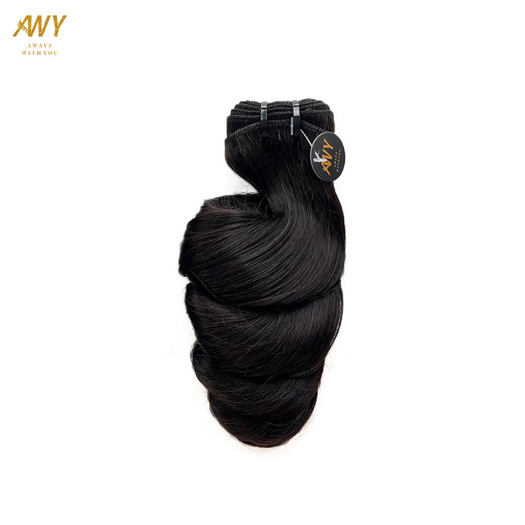 Raw Hair Double Drawn Loosel Wave Bundles