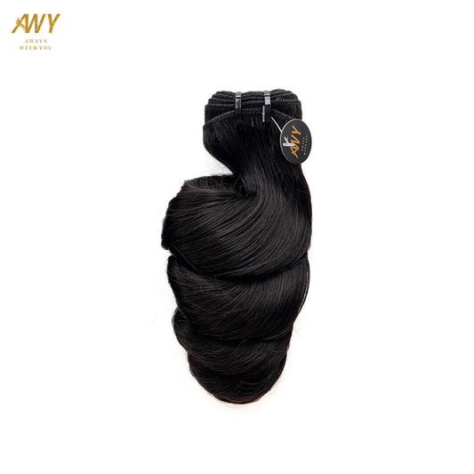 Raw Hair Double Drawn Loosel Wave Bundles