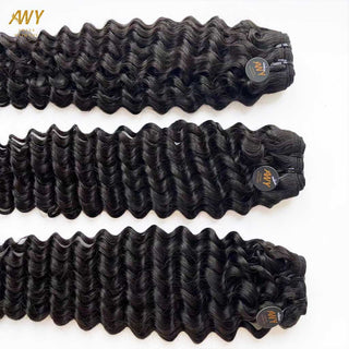 Raw Hair Double Drawn Deep Wave Bundles