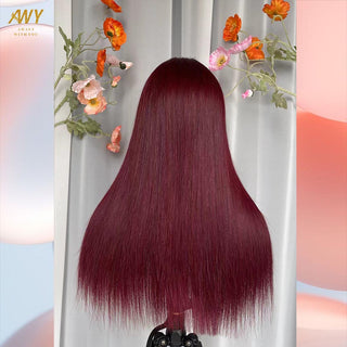 Color hair  6x6 Closure Straight  200% density Wig (＃９９J）