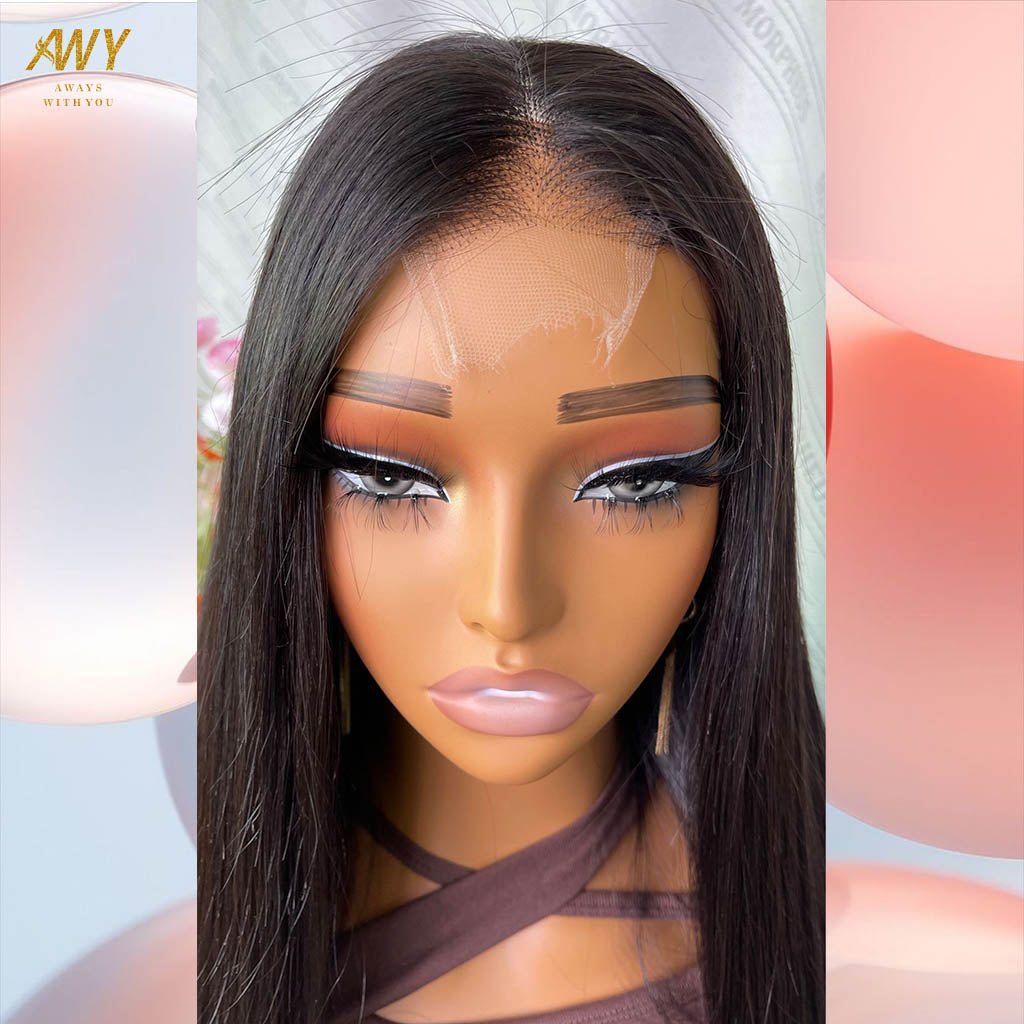 Cambodian Hair 2x6 Closure  Straight    200% Density Wig