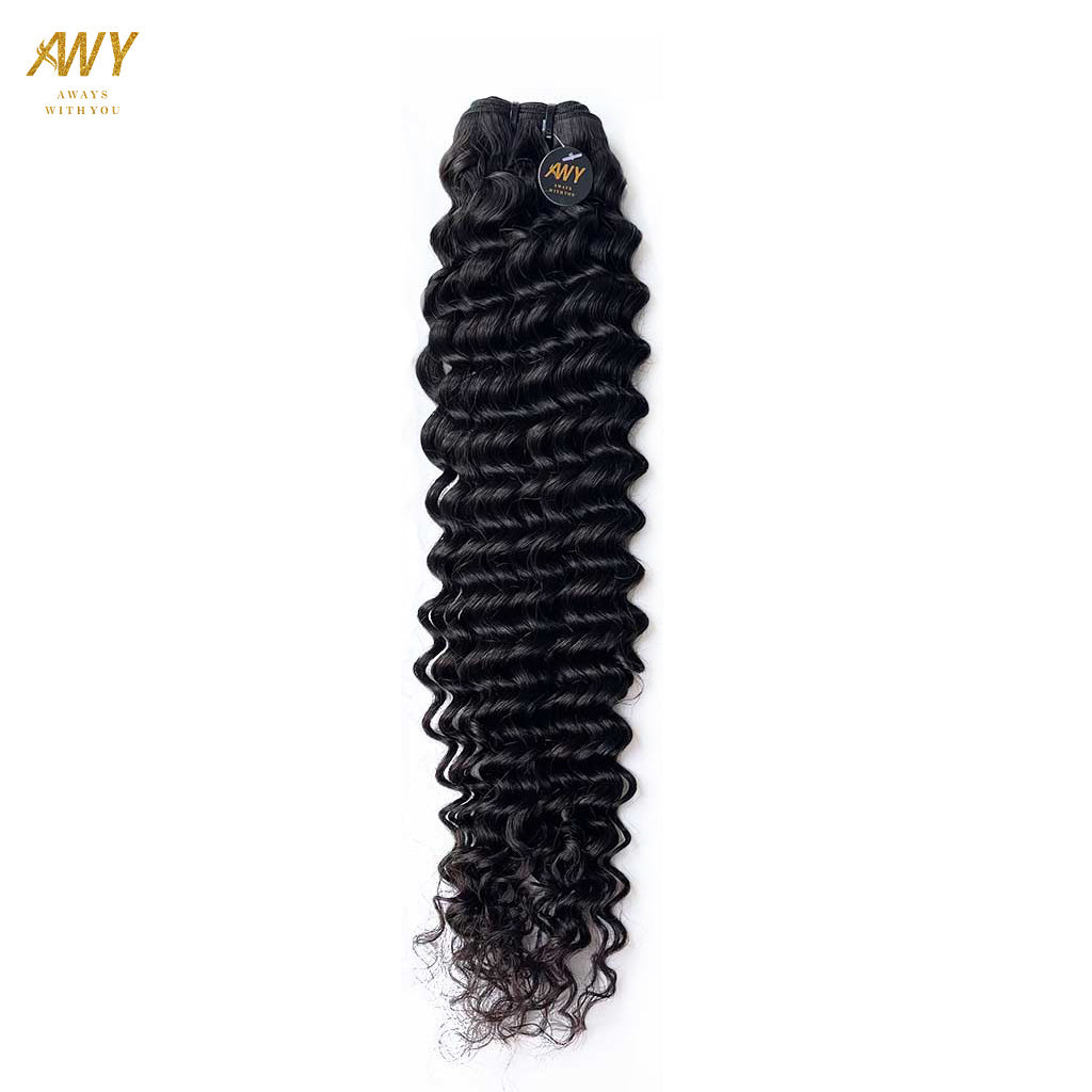 Raw Hair Double Drawn Deep Wave Bundles