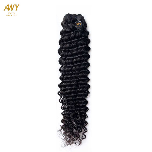 Raw Hair Double Drawn Deep Wave Bundles