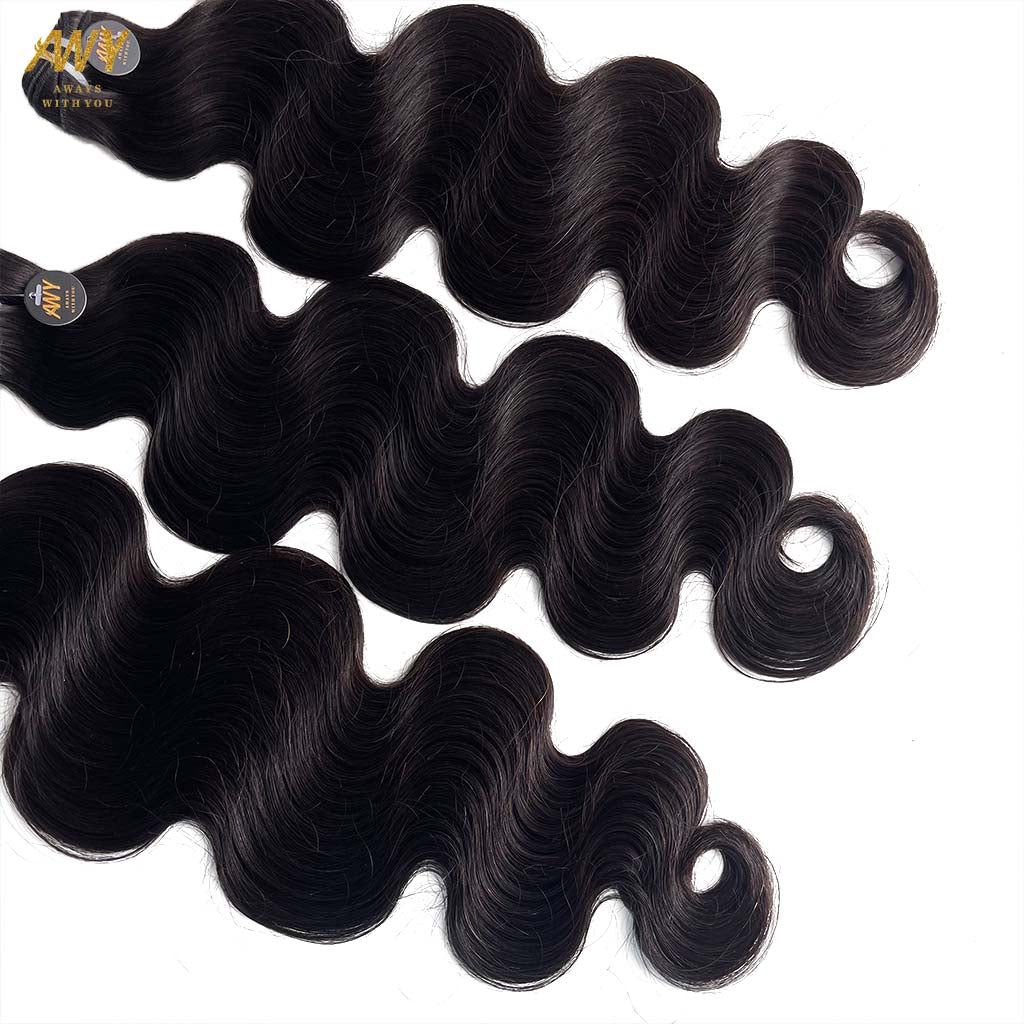 Virgin Super Double Drawn  Body Wave   Bundles