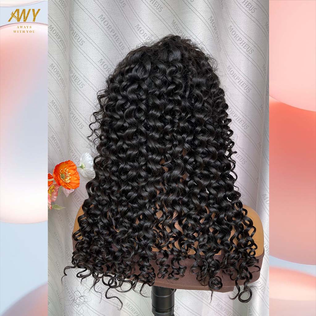 Cambodian Hair  6x6 Closure Water Wave  200% Density Wig