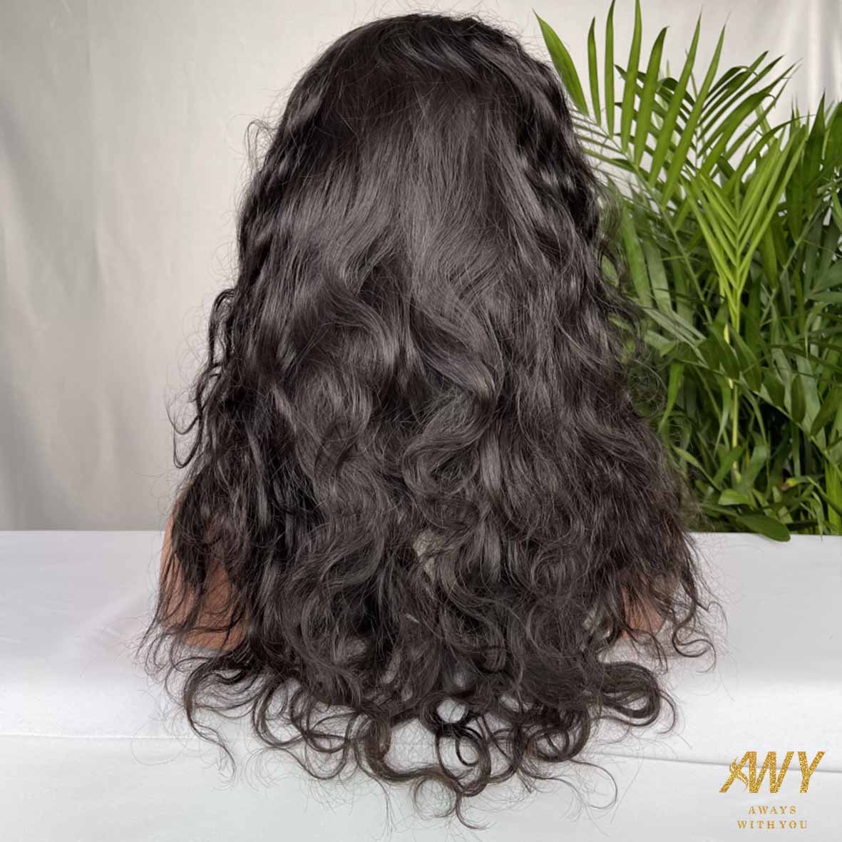 Cambodian Hair  4x4 Closure  Body Wave 200%Density Wig