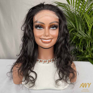 Cambodian Hair  4x4 Closure  Body Wave 200%Density Wig